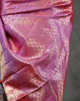 Lavender Blush Kanjivaram Zari Silk Saree