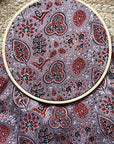 Hand Block Printed Ajrakh Fabric