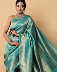 Blue-Assam-Silk-Saree