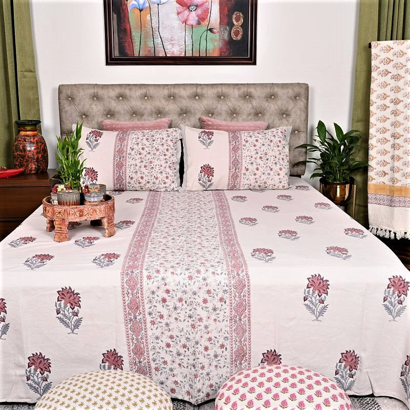 Block Print Bed & Bedding Set