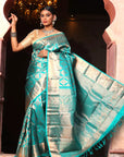 Blue Handloom Kanjivaram Saree