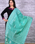 Green-white-Maheshwari-Silk-Dupatta