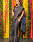 Indigo Modal Silk Ajrakh Saree