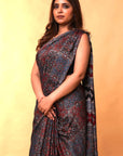 Modal Silk Ajrakh Saree