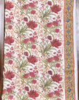 Floral Firozi White / Modal Silk | Sanganeri | 3 Pcs Suit - Handcrafted Home decor and Lifestyle Products