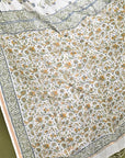 White Buta Hand Block Chanderi Silk Saree: House Of Elegance