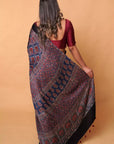 Modal Silk Ajrakh Saree