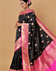 black-Katan-Silk-Banarasi-Saree