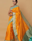 yellow-Katan-Silk-Banarasi-Saree