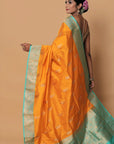Yellow-zari-border-saree-pure-katan-silk-saree