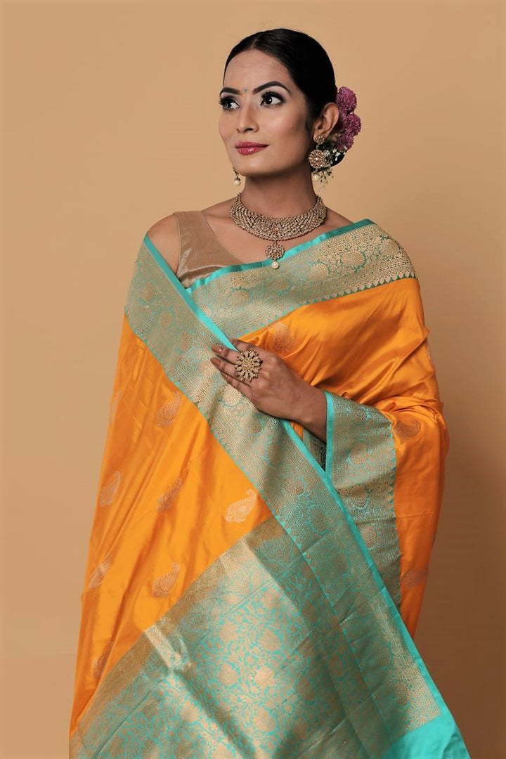 yellow-Banarasi-Katan-Silk-Saree