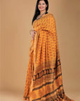 Mustard Bagh Maheshwari Silk Cotton Saree: House Of Elegance