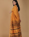 Mustard Bagh Maheshwari Silk Cotton Saree: House Of Elegance