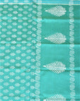 White Impression Block Print Maheshwari Cotton Silk Dupatta