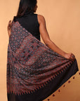 Ajrakh Silk Saree