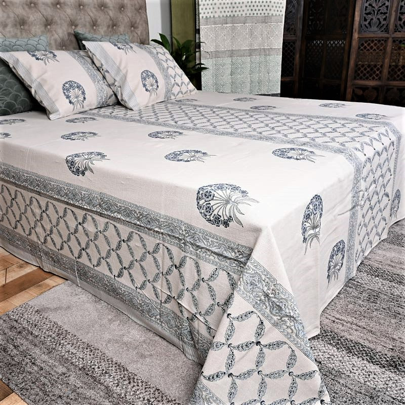 Grey-Cotton-Bed-Linen-Handloom-Bedcovers