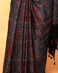 Ajrakh Silk Saree
