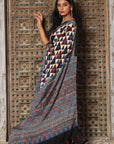 Ajrakh Modal Silk Saree