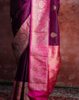 Purple Kadhwa Banarasi Katan Silk Saree
