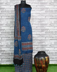 Indigo Corsage Unstitched Modal Silk Ajrakh Print Suit