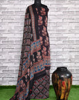 Floral String Unstitched Modal Silk Ajrakh Print Suit