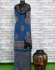 Indigo Corsage Unstitched Modal Silk Ajrakh Print Suit