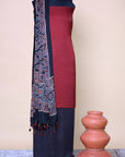 Black Ajrakh Modal Silk Dupatta