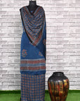 Indigo Corsage Unstitched Modal Silk Ajrakh Print Suit