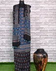 Indigo Choufal Unstitched Modal Silk Ajrakh Print Suit
