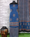 Indigo Corsage Unstitched Modal Silk Ajrakh Print Suit
