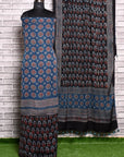 Indigo Choufal Unstitched Modal Silk Ajrakh Print Suit