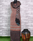 Riyal Challo Unstitched Modal Silk Ajrakh Print Suit