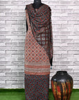 Riyal Challo Unstitched Modal Silk Ajrakh Print Suit