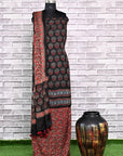 Taaj Kharey Unstitched Modal Silk Ajrakh Print Suit