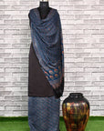 Indigo Floret Unstitched Modal Silk Ajrakh Print Suit