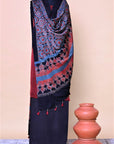 Black Modal Silk Ajrakh Print Dupatta