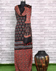 Taaj Kharey Unstitched Modal Silk Ajrakh Print Suit