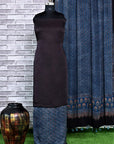 Indigo Floret Unstitched Modal Silk Ajrakh Print Suit
