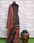 Taaj Kharey Unstitched Modal Silk Ajrakh Print Suit