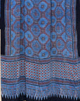 Indigo Ajrakh Modal Silk Dupatta