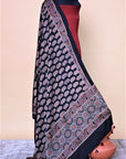 black-Modal-Silk-Ajrakh-Dupatta