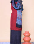 Indigo Modal Silk Ajrakh Dupatta