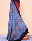 Indigo Modal Silk Ajrakh Dupatta