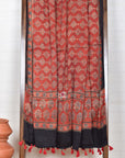 Diamond String on Red / Modal Silk | Ajrakh Dupatta - Handcrafted Home decor and Lifestyle Products