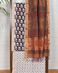 Fusion of Black Brown / SiCo | Maheshwari Bagh | 3 Pcs Suit - Handcrafted Home decor and Lifestyle Products