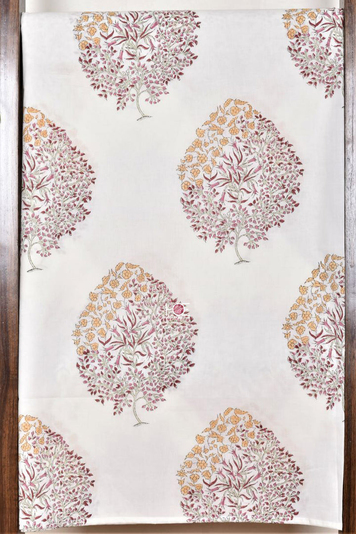 Floral Tree Impression / Cotton | Sanganeri | 3 Pcs Suit - Handcrafted Home decor and Lifestyle Products