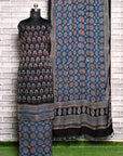 Kutchi Choufal Unstitched Modal Silk Ajrakh Print Suit