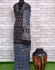 Kutchi Choufal Unstitched Modal Silk Ajrakh Print Suit