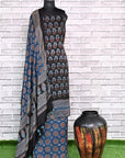 Kutchi Choufal Unstitched Modal Silk Ajrakh Print Suit