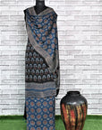 Kutchi Choufal Unstitched Modal Silk Ajrakh Print Suit